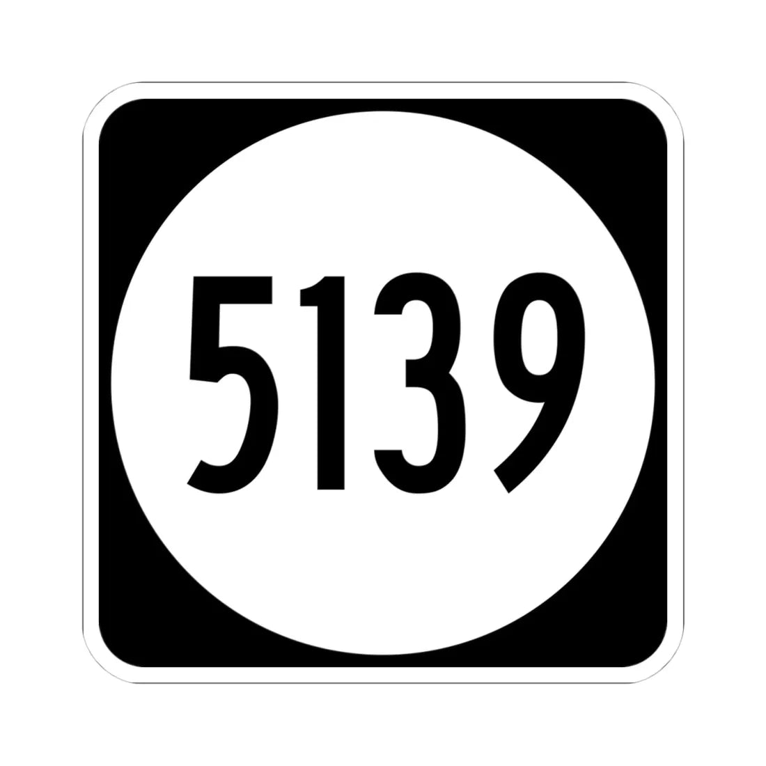 PR tertiary 5139 (Puerto Rico) (Road Sign) STICKER Vinyl Kiss-Cut Decal 4 Inch White - The Sticker Space