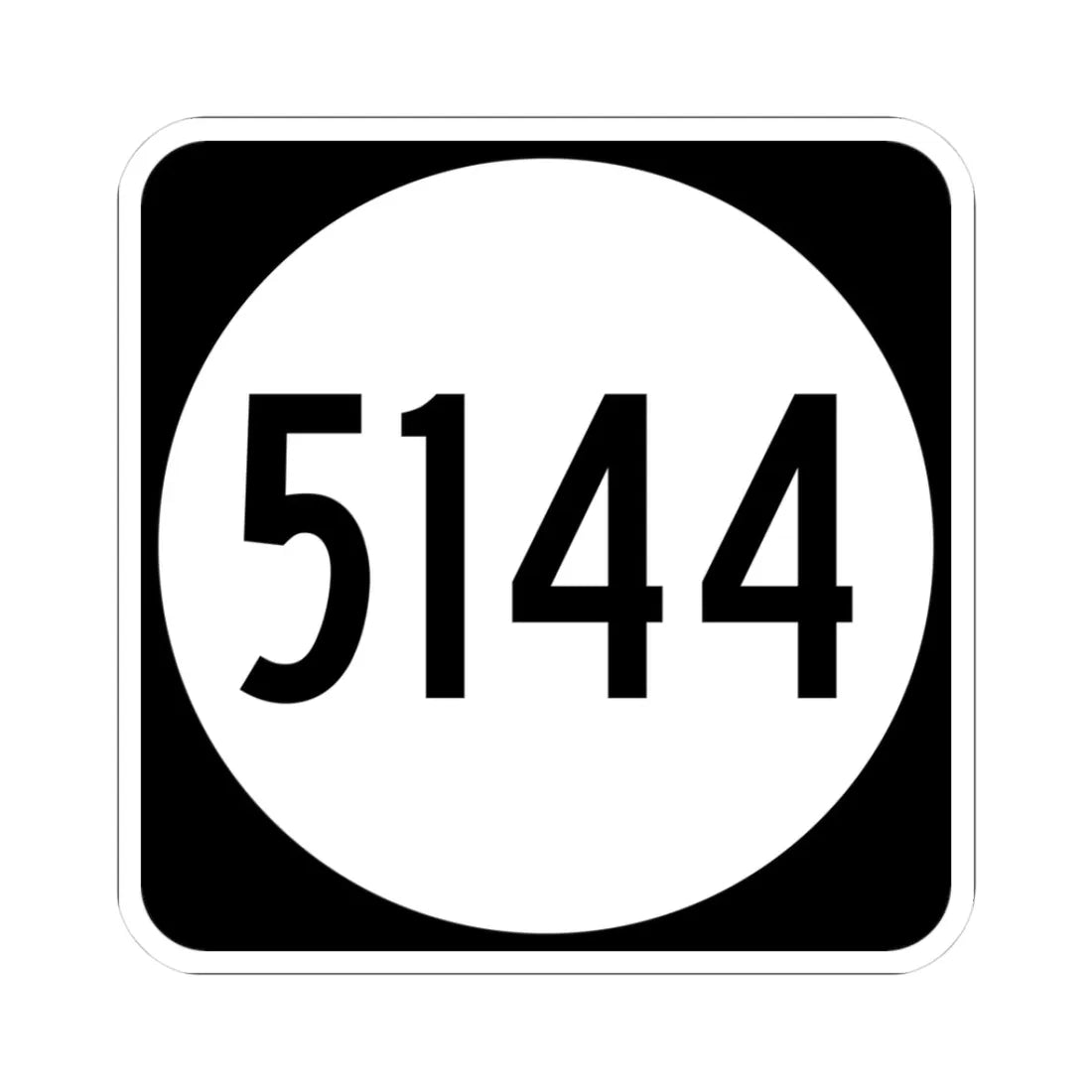 PR tertiary 5144 (Puerto Rico) (Road Sign) STICKER Vinyl Kiss-Cut Decal 3 Inch White - The Sticker Space