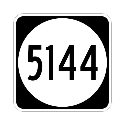 PR tertiary 5144 (Puerto Rico) (Road Sign) STICKER Vinyl Kiss-Cut Decal 6 Inch White - The Sticker Space