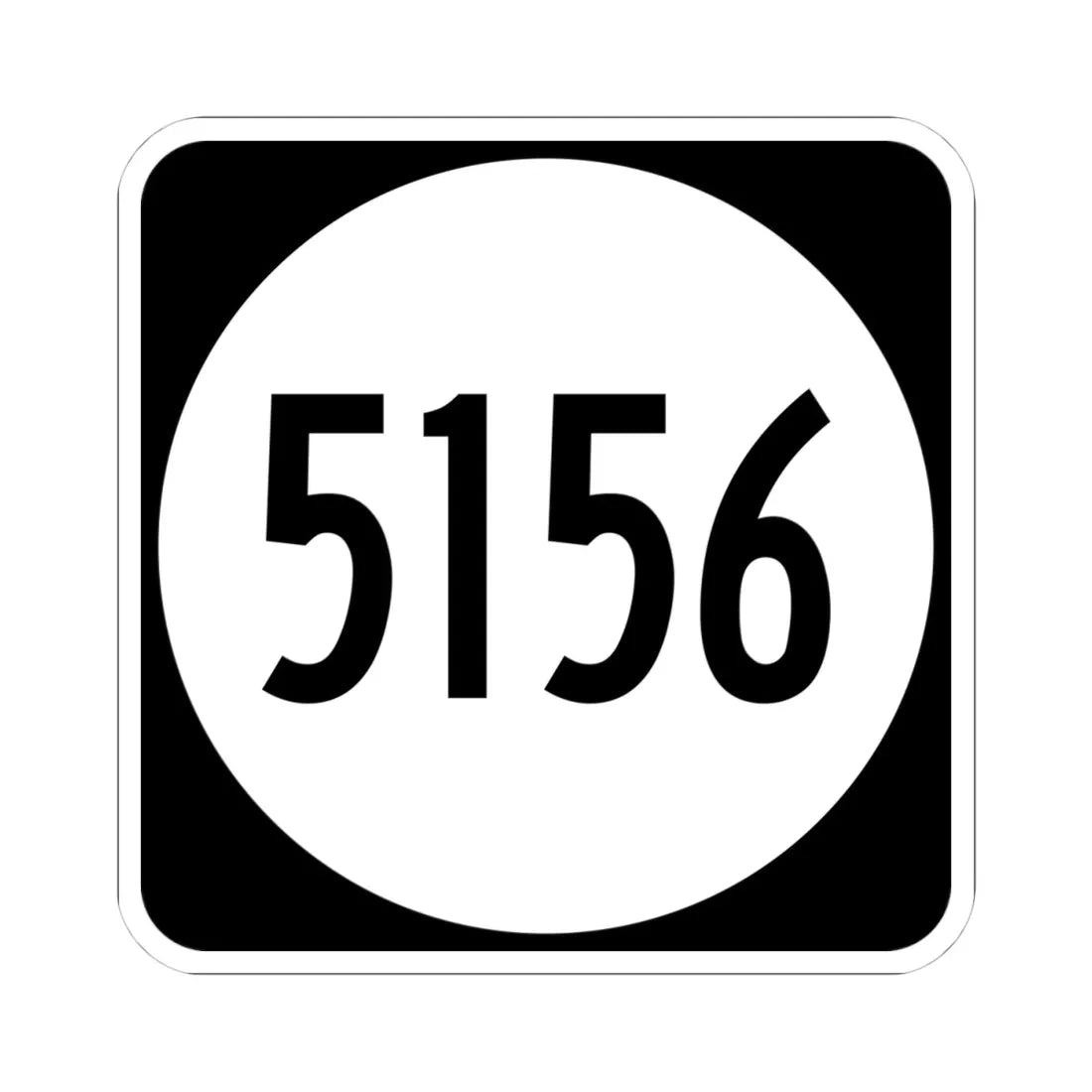 PR tertiary 5156 (Puerto Rico) (Road Sign) STICKER Vinyl Kiss-Cut Decal 4 Inch White - The Sticker Space
