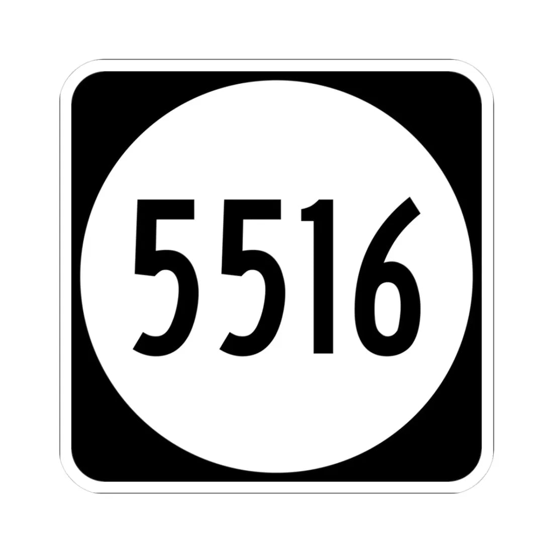 PR tertiary 5516 (Puerto Rico) (Road Sign) STICKER Vinyl Kiss-Cut Decal 3 Inch White - The Sticker Space