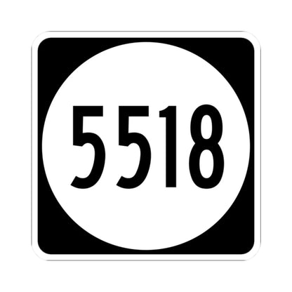 PR tertiary 5518 (Puerto Rico) (Road Sign) STICKER Vinyl Kiss-Cut Decal 2 Inch White - The Sticker Space