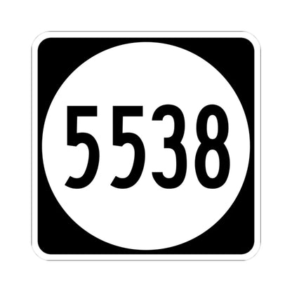 PR tertiary 5538 (Puerto Rico) (Road Sign) STICKER Vinyl Kiss-Cut Decal 3 Inch White - The Sticker Space