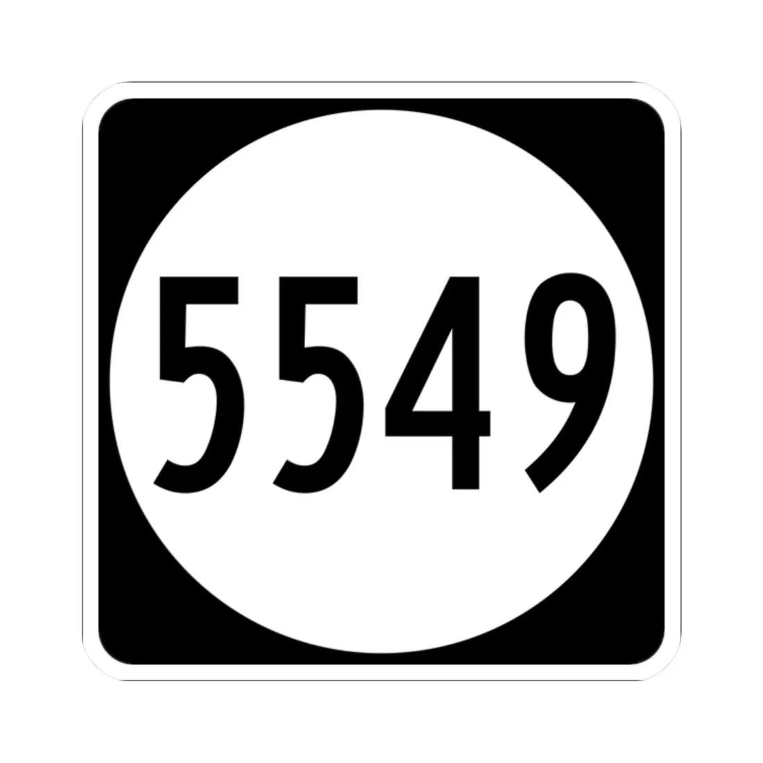 PR tertiary 5549 (Puerto Rico) (Road Sign) STICKER Vinyl Kiss-Cut Decal 2 Inch White - The Sticker Space