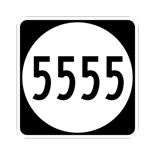 PR tertiary 5555 (Puerto Rico) (Road Sign) STICKER Vinyl Kiss-Cut Decal 2 Inch White - The Sticker Space