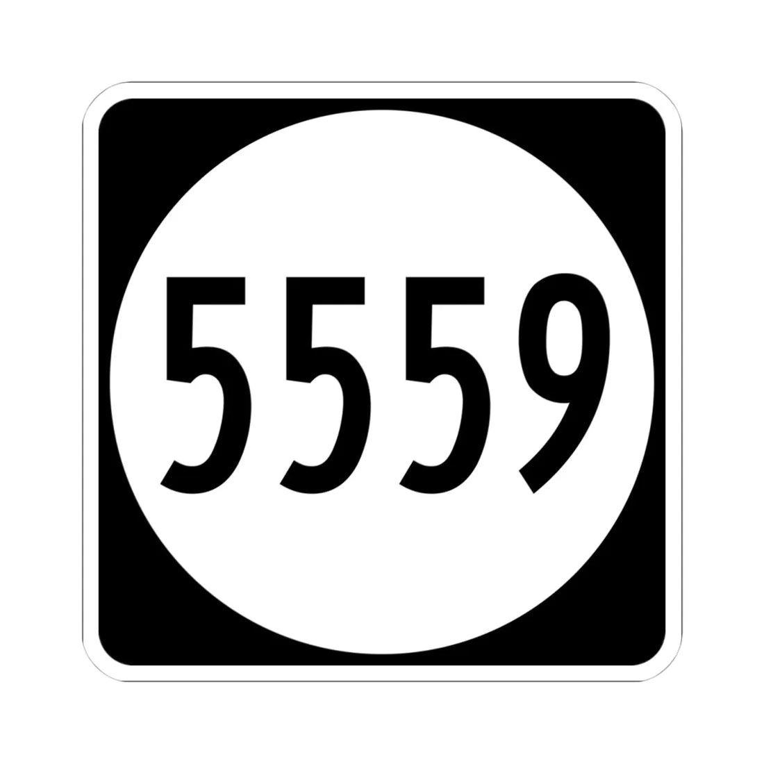 PR tertiary 5559 (Puerto Rico) (Road Sign) STICKER Vinyl Kiss-Cut Decal 4 Inch White - The Sticker Space