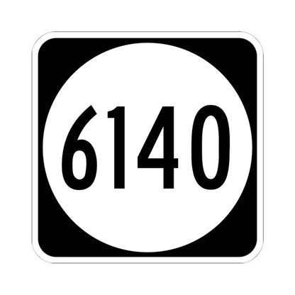 PR tertiary 6140 (Puerto Rico) (Road Sign) STICKER Vinyl Kiss-Cut Decal 6 Inch White - The Sticker Space