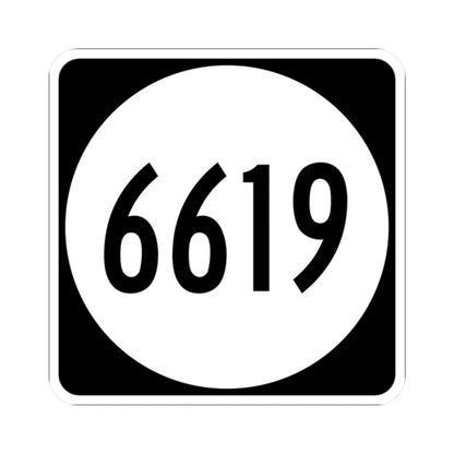 PR tertiary 6619 (Puerto Rico) (Road Sign) STICKER Vinyl Kiss-Cut Decal 2 Inch White - The Sticker Space
