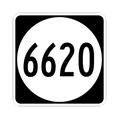 PR tertiary 6620 (Puerto Rico) (Road Sign) STICKER Vinyl Kiss-Cut Decal 4 Inch White - The Sticker Space