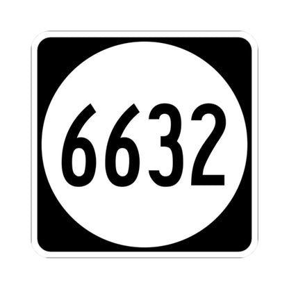 PR tertiary 6632 (Puerto Rico) (Road Sign) STICKER Vinyl Kiss-Cut Decal 2 Inch White - The Sticker Space