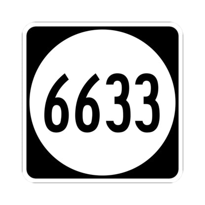 PR tertiary 6633 (Puerto Rico) (Road Sign) STICKER Vinyl Kiss-Cut Decal 2 Inch White - The Sticker Space