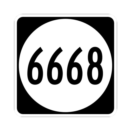 PR tertiary 6668 (Puerto Rico) (Road Sign) STICKER Vinyl Kiss-Cut Decal 2 Inch White - The Sticker Space