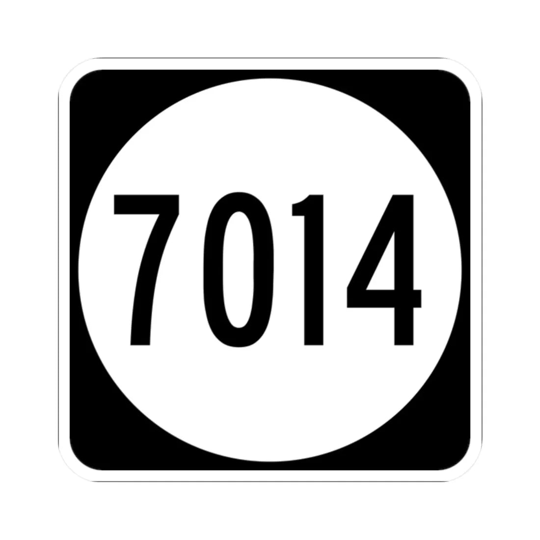 PR tertiary 7014 (Puerto Rico) (Road Sign) STICKER Vinyl Kiss-Cut Decal 2 Inch White - The Sticker Space