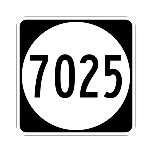PR tertiary 7025 (Puerto Rico) (Road Sign) STICKER Vinyl Kiss-Cut Decal 2 Inch White - The Sticker Space