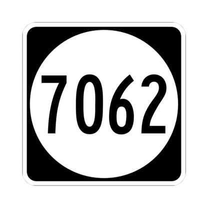 PR tertiary 7062 (Puerto Rico) (Road Sign) STICKER Vinyl Kiss-Cut Decal 3 Inch White - The Sticker Space