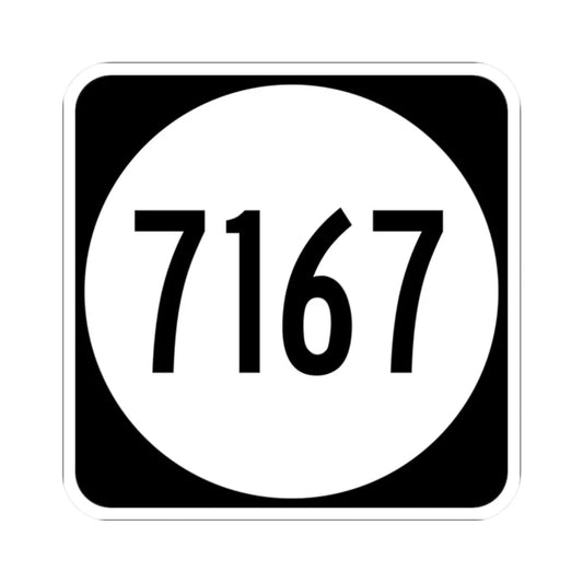 PR tertiary 7167 (Puerto Rico) (Road Sign) STICKER Vinyl Kiss-Cut Decal 2 Inch White - The Sticker Space