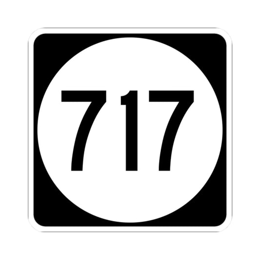 PR tertiary 717 (Puerto Rico) (Road Sign) STICKER Vinyl Kiss-Cut Decal 2 Inch White - The Sticker Space