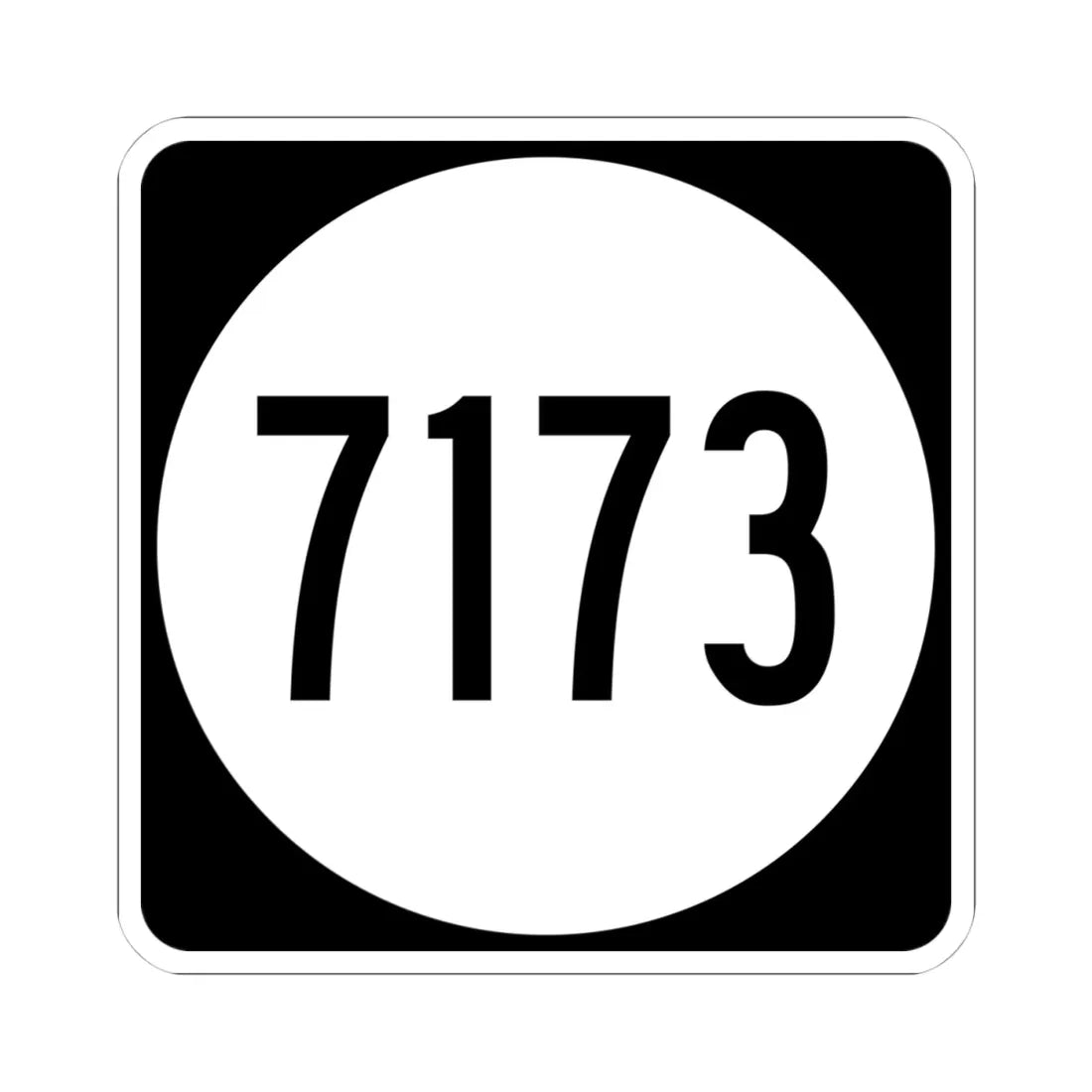 PR tertiary 7173 (Puerto Rico) (Road Sign) STICKER Vinyl Kiss-Cut Decal 4 Inch White - The Sticker Space