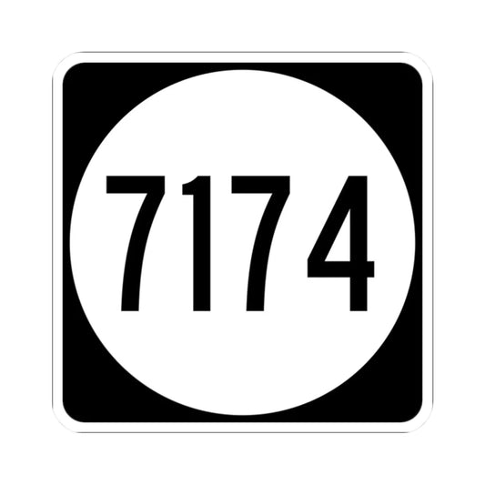 PR tertiary 7174 (Puerto Rico) (Road Sign) STICKER Vinyl Kiss-Cut Decal 2 Inch White - The Sticker Space