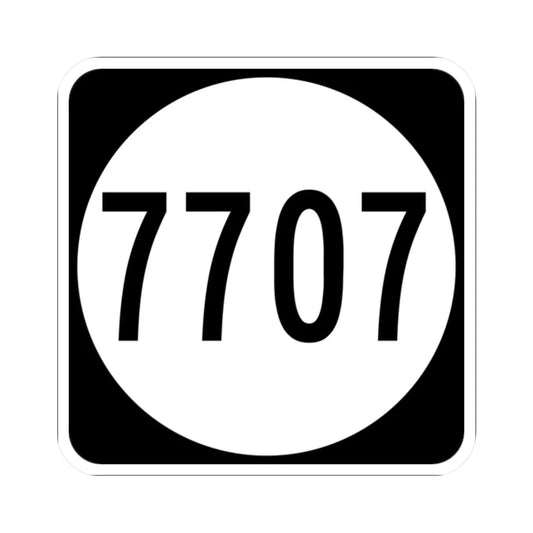 PR tertiary 7707 (Puerto Rico) (Road Sign) STICKER Vinyl Kiss-Cut Decal 2 Inch White - The Sticker Space