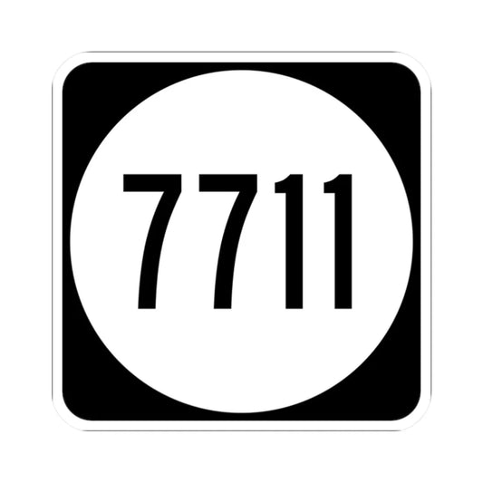 PR tertiary 7711 (Puerto Rico) (Road Sign) STICKER Vinyl Kiss-Cut Decal 2 Inch White - The Sticker Space