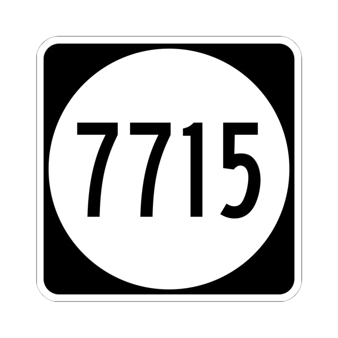 PR tertiary 7715 (Puerto Rico) (Road Sign) STICKER Vinyl Kiss-Cut Decal 6 Inch White - The Sticker Space