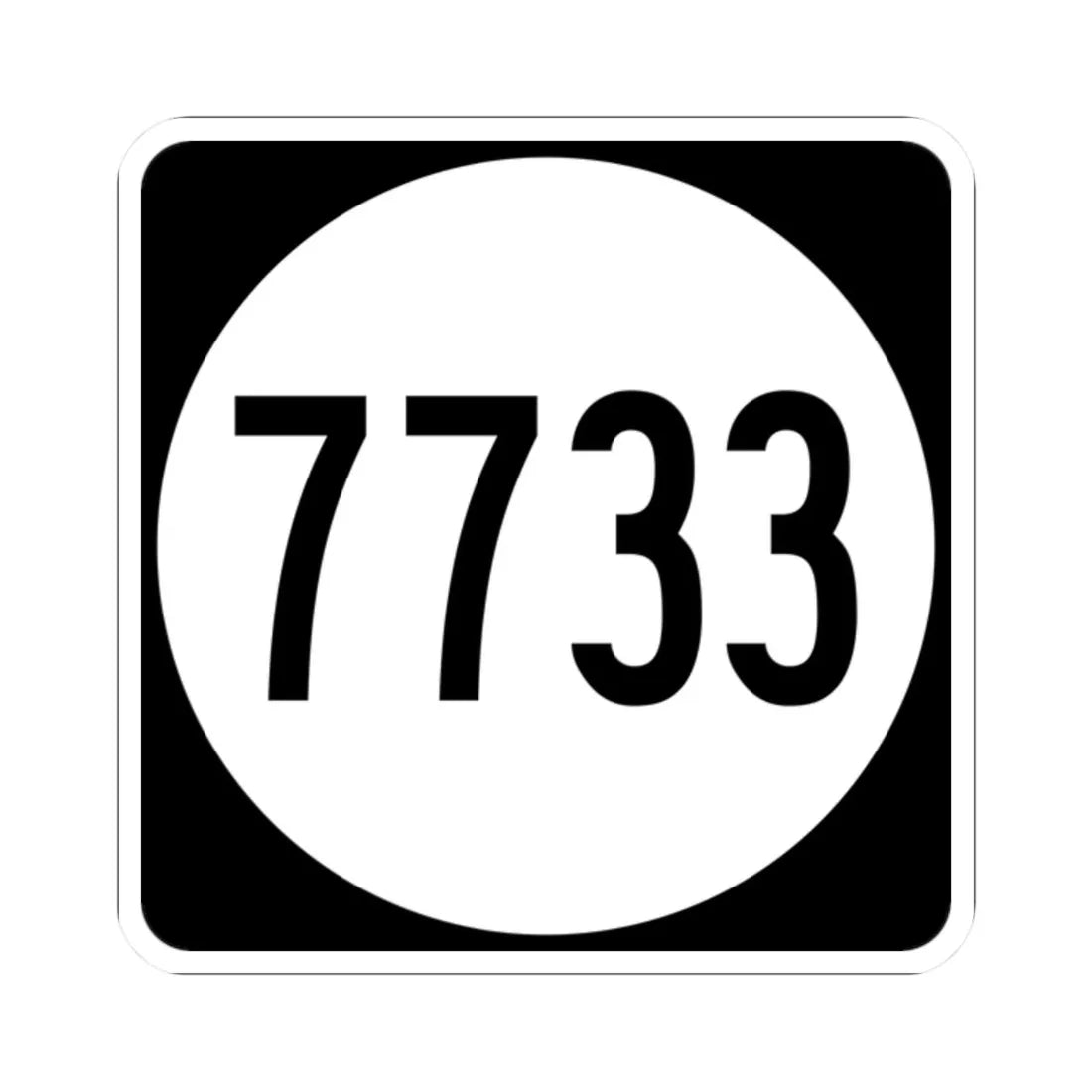 PR tertiary 7733 (Puerto Rico) (Road Sign) STICKER Vinyl Kiss-Cut Decal 2 Inch White - The Sticker Space
