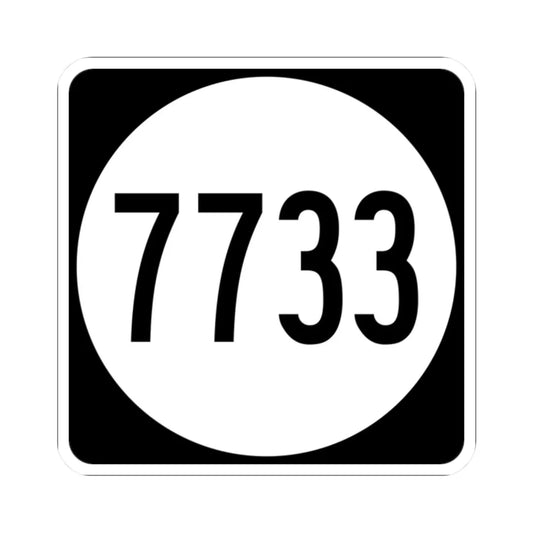 PR tertiary 7733 (Puerto Rico) (Road Sign) STICKER Vinyl Kiss-Cut Decal 2 Inch White - The Sticker Space