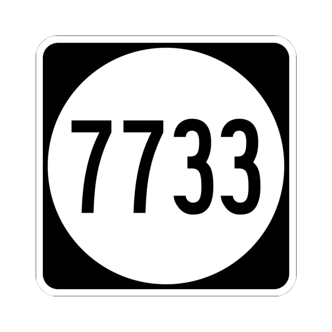 PR tertiary 7733 (Puerto Rico) (Road Sign) STICKER Vinyl Kiss-Cut Decal 4 Inch White - The Sticker Space