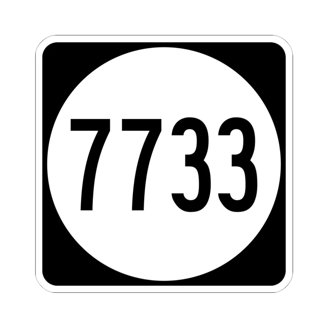 PR tertiary 7733 (Puerto Rico) (Road Sign) STICKER Vinyl Kiss-Cut Decal 6 Inch White - The Sticker Space