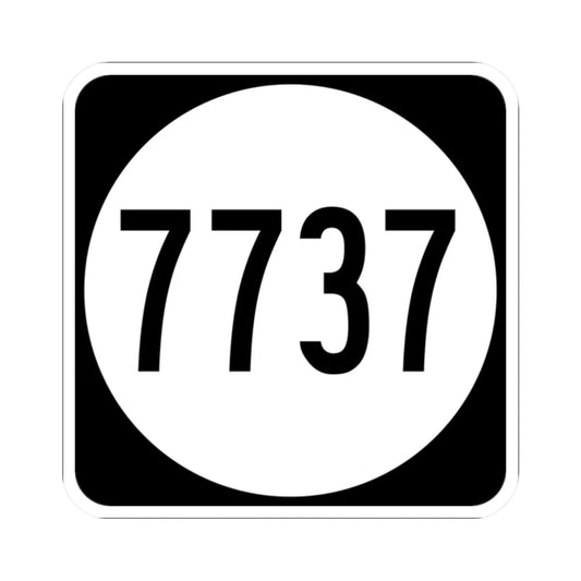 PR tertiary 7737 (Puerto Rico) (Road Sign) STICKER Vinyl Kiss-Cut Decal 2 Inch White - The Sticker Space