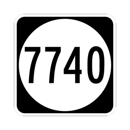 PR tertiary 7740 (Puerto Rico) (Road Sign) STICKER Vinyl Kiss-Cut Decal 3 Inch White - The Sticker Space