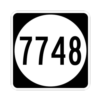 PR tertiary 7748 (Puerto Rico) (Road Sign) STICKER Vinyl Kiss-Cut Decal 4 Inch White - The Sticker Space