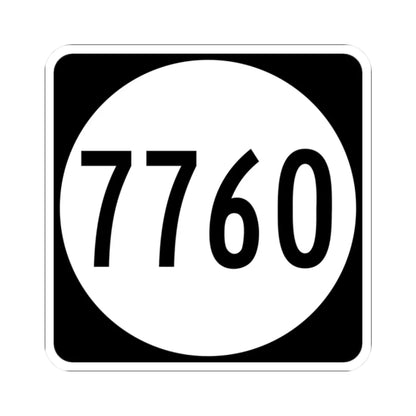 PR tertiary 7760 (Puerto Rico) (Road Sign) STICKER Vinyl Kiss-Cut Decal 2 Inch White - The Sticker Space