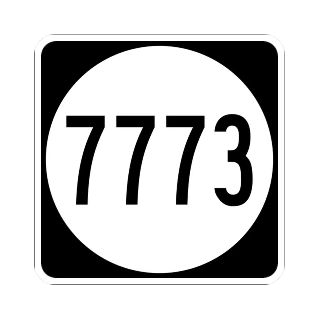PR tertiary 7773 (Puerto Rico) (Road Sign) STICKER Vinyl Kiss-Cut Decal 2 Inch White - The Sticker Space