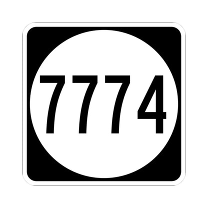 PR tertiary 7774 (Puerto Rico) (Road Sign) STICKER Vinyl Kiss-Cut Decal 3 Inch White - The Sticker Space