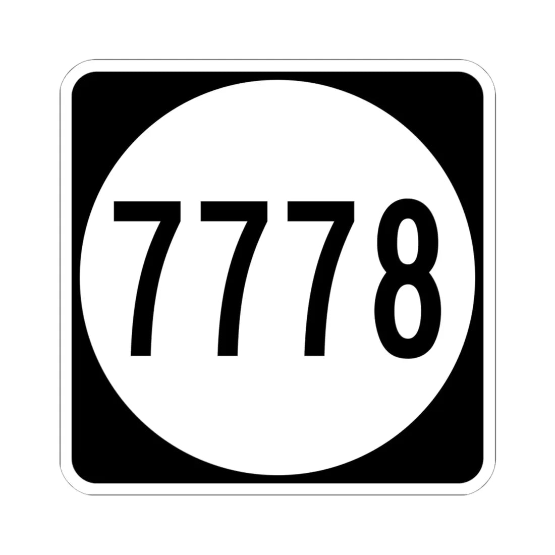PR tertiary 7778 (Puerto Rico) (Road Sign) STICKER Vinyl Kiss-Cut Decal 6 Inch White - The Sticker Space
