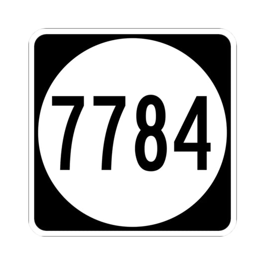 PR tertiary 7784 (Puerto Rico) (Road Sign) STICKER Vinyl Kiss-Cut Decal 2 Inch White - The Sticker Space