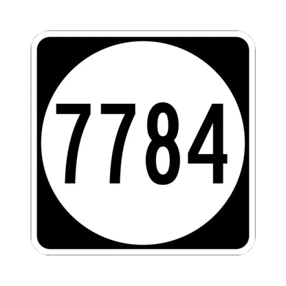 PR tertiary 7784 (Puerto Rico) (Road Sign) STICKER Vinyl Kiss-Cut Decal 3 Inch White - The Sticker Space