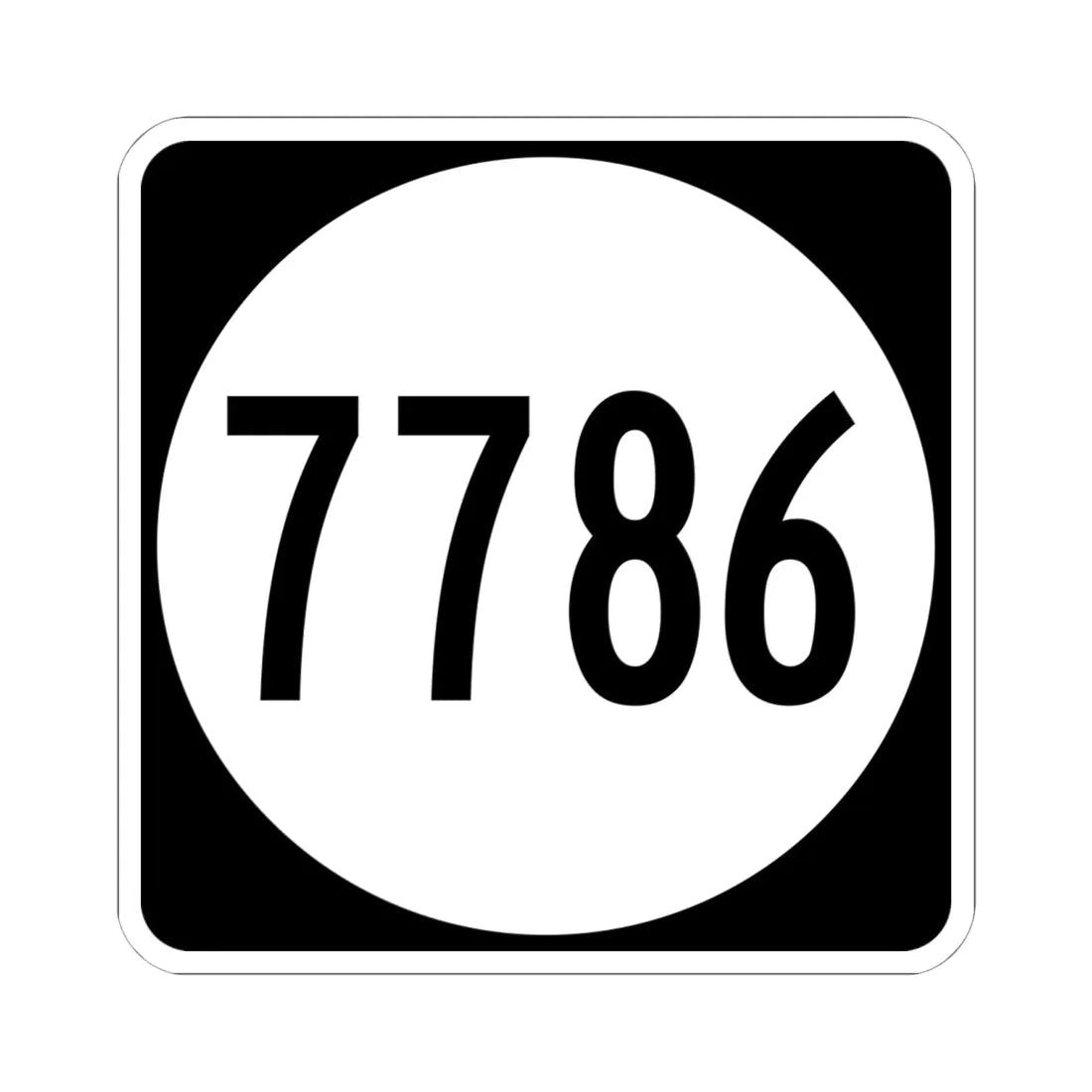 PR tertiary 7786 (Puerto Rico) (Road Sign) STICKER Vinyl Kiss-Cut Decal 6 Inch White - The Sticker Space