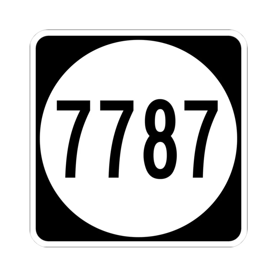 PR tertiary 7787 (Puerto Rico) (Road Sign) STICKER Vinyl Kiss-Cut Decal 3 Inch White - The Sticker Space