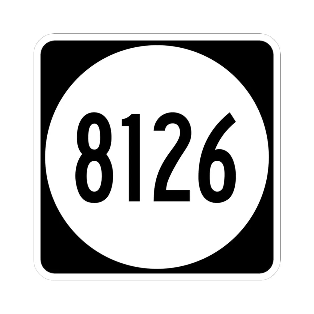 PR tertiary 8126 (Puerto Rico) (Road Sign) STICKER Vinyl Kiss-Cut Decal 3 Inch White - The Sticker Space