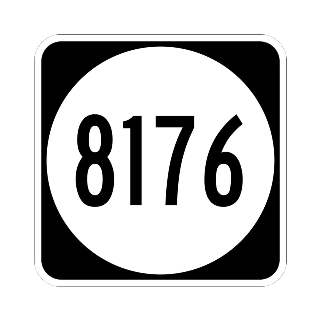 PR tertiary 8176 (Puerto Rico) (Road Sign) STICKER Vinyl Kiss-Cut Decal 4 Inch White - The Sticker Space