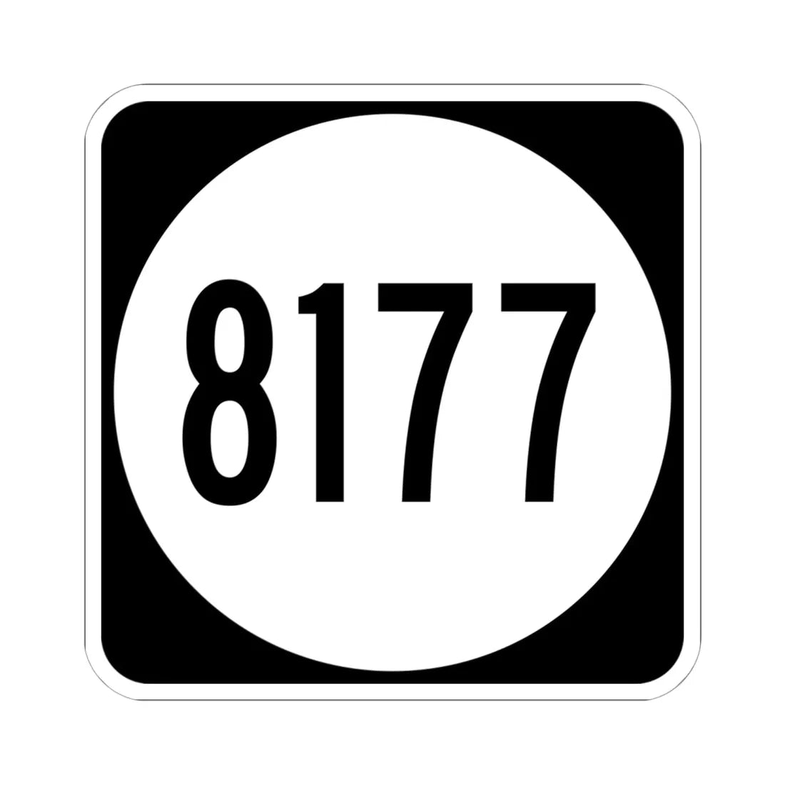 PR tertiary 8177 (Puerto Rico) (Road Sign) STICKER Vinyl Kiss-Cut Decal 6 Inch White - The Sticker Space