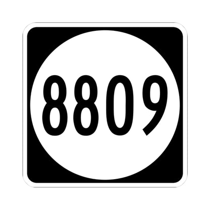 PR tertiary 8809 (Puerto Rico) (Road Sign) STICKER Vinyl Kiss-Cut Decal 3 Inch White - The Sticker Space