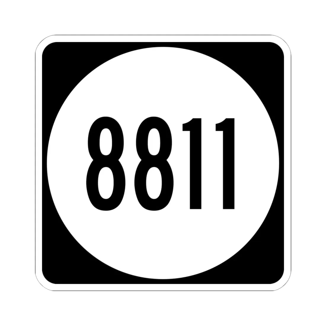 PR tertiary 8811 (Puerto Rico) (Road Sign) STICKER Vinyl Kiss-Cut Decal 6 Inch White - The Sticker Space