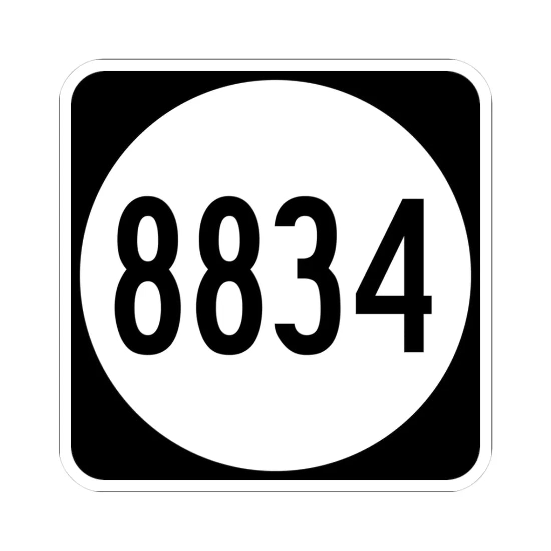 PR tertiary 8834 (Puerto Rico) (Road Sign) STICKER Vinyl Kiss-Cut Decal 3 Inch White - The Sticker Space
