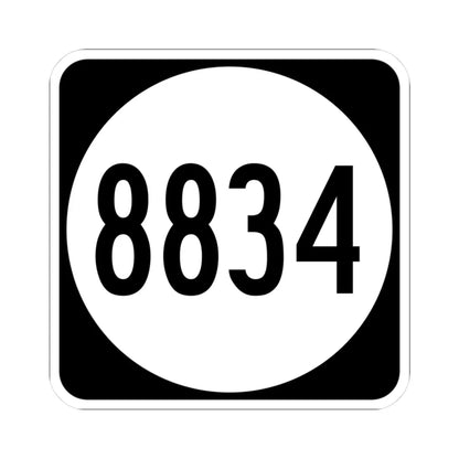 PR tertiary 8834 (Puerto Rico) (Road Sign) STICKER Vinyl Kiss-Cut Decal 3 Inch White - The Sticker Space
