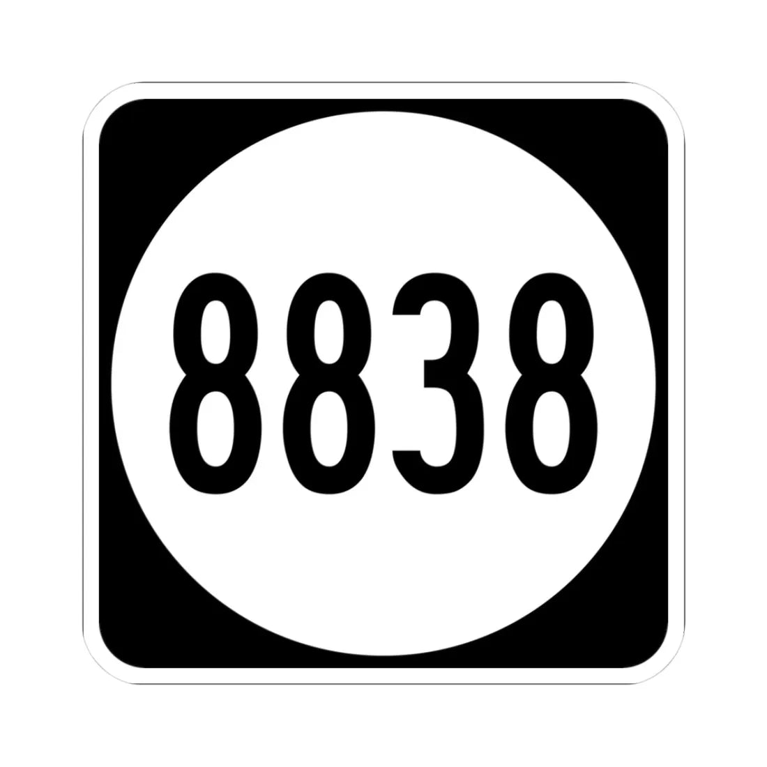 PR tertiary 8838 (Puerto Rico) (Road Sign) STICKER Vinyl Kiss-Cut Decal 3 Inch White - The Sticker Space
