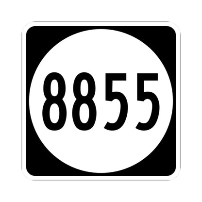 PR tertiary 8855 (Puerto Rico) (Road Sign) STICKER Vinyl Kiss-Cut Decal 2 Inch White - The Sticker Space